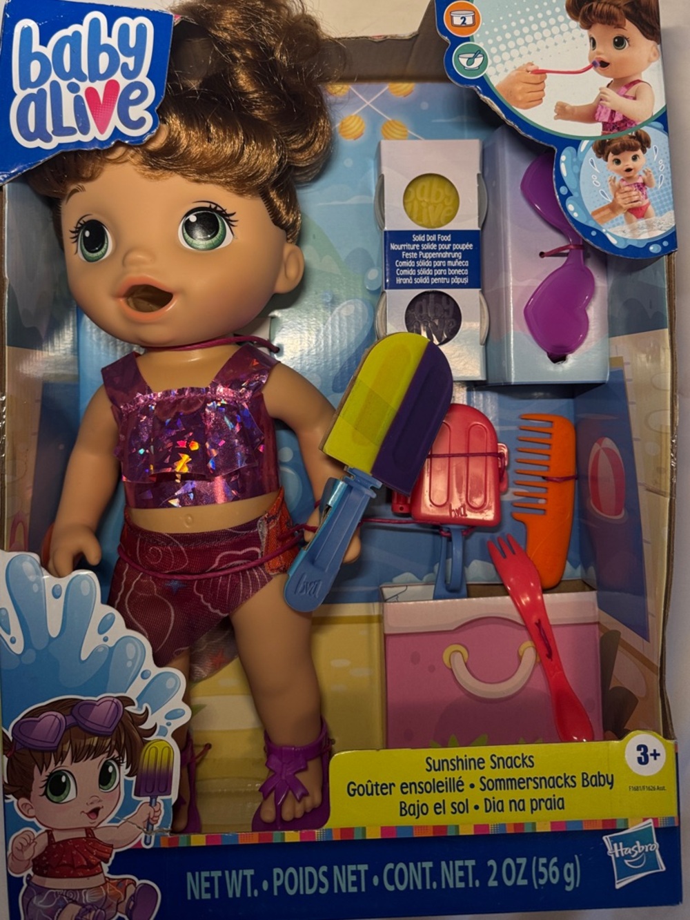 Sunshine Snacks Doll with Purple Outfit and Accessories